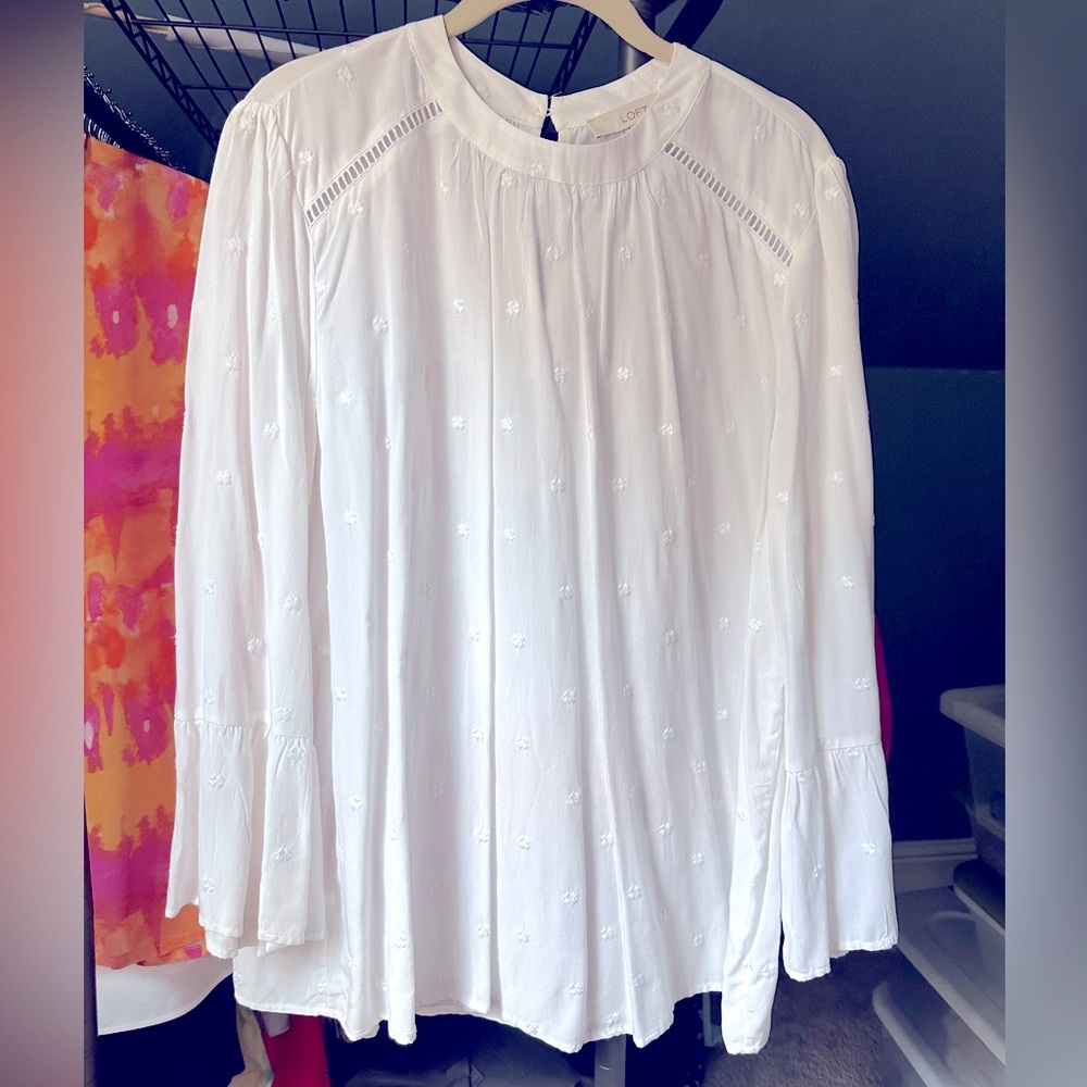 Loft White XL Blouse
